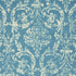 2' X 4' Blue Damask Power Loom Area Rug